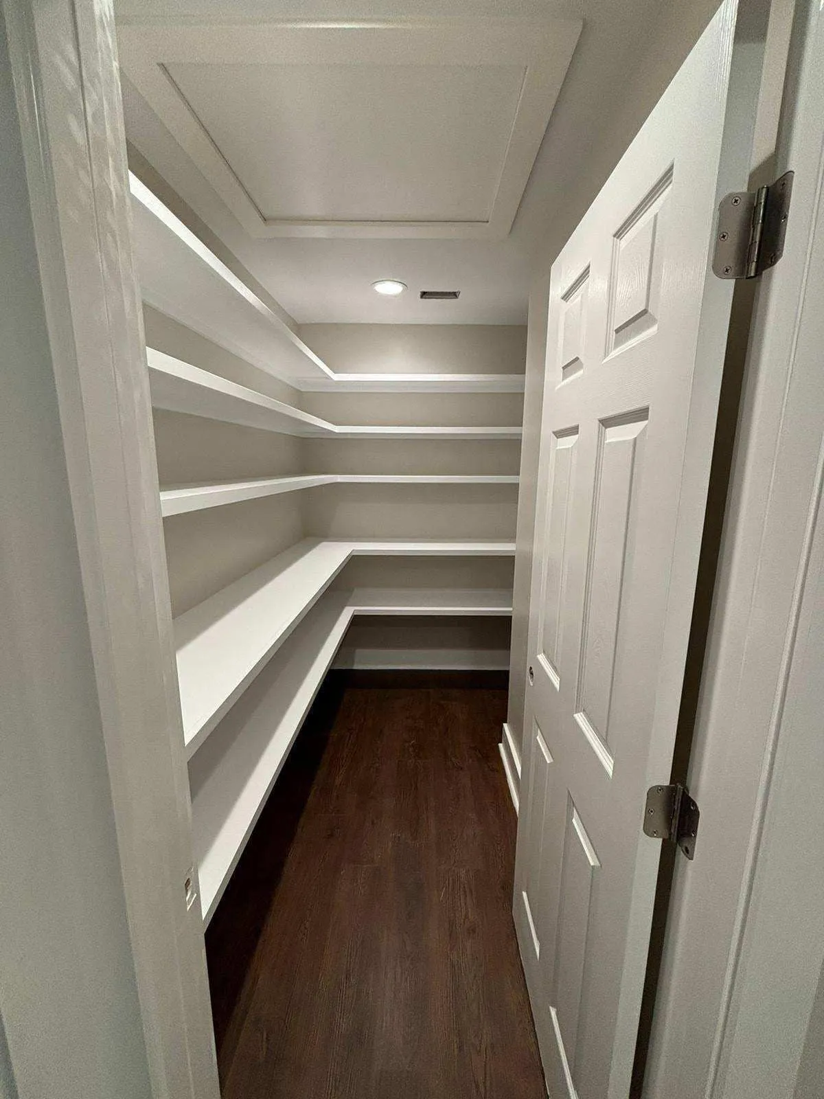 A laundry room rebuilt for storage